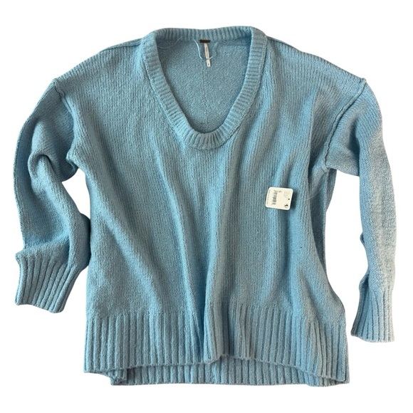 NWT Free People Brookside knit Tunic in Starlight Blue size S - Picture 5 of 13